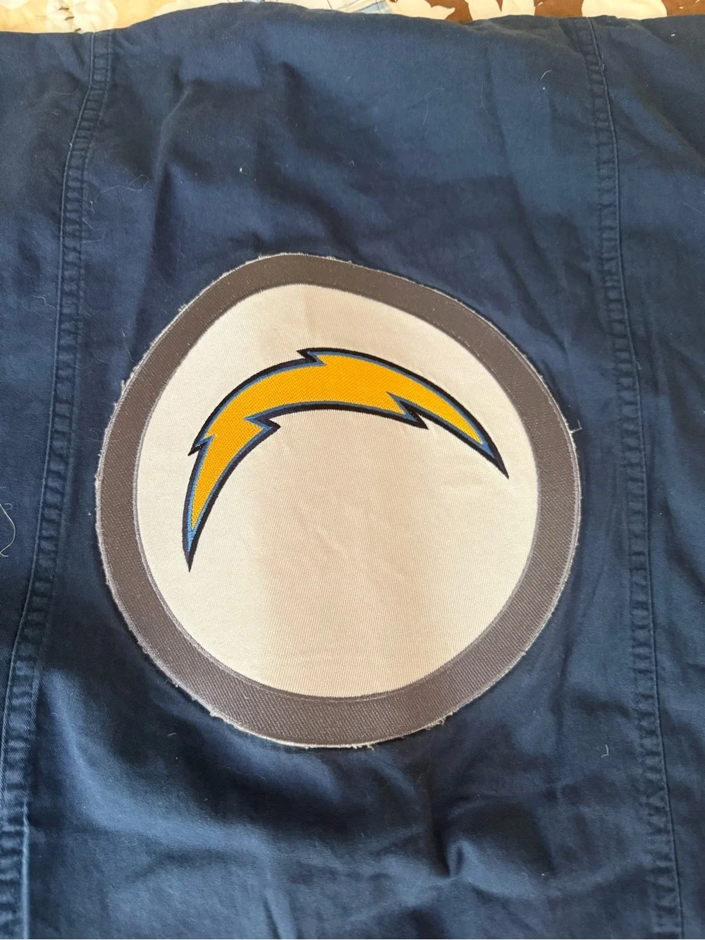 Pottery Barn Teen Navy full/queen NFL Chargers Duvet Cover with 2 Shams